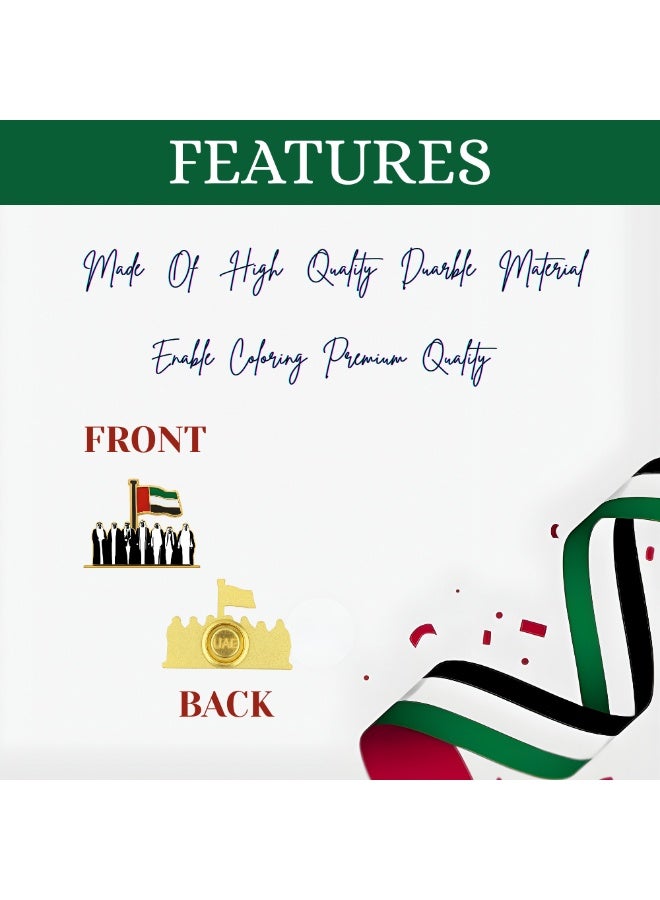 PRINTSHOP4ME UAE National Day Badges Lapel Pins For Celebrating UAE National Day Spirit Of Union Badges For Men,Women,Kids - Image 3