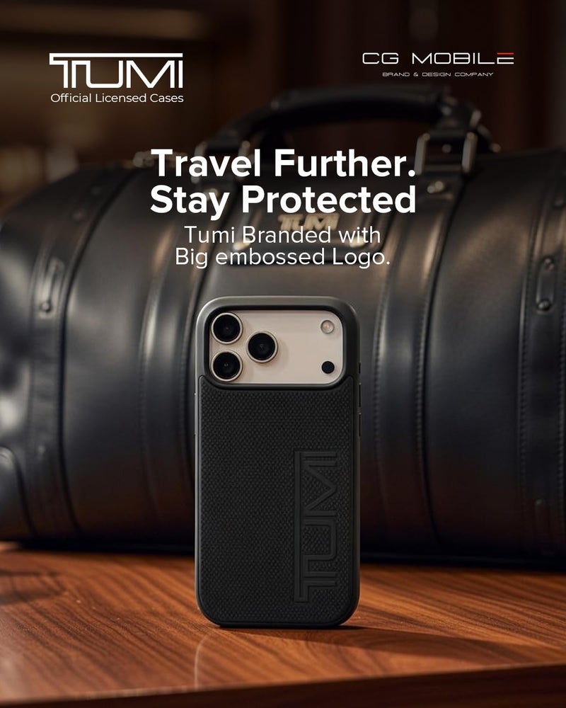 CG MOBILE TUMI [Official Licensed] Protective Case Designed for iPhone 17 Pro Max |Ballistic Pattern 3D Rubber Case -Black - Image 2