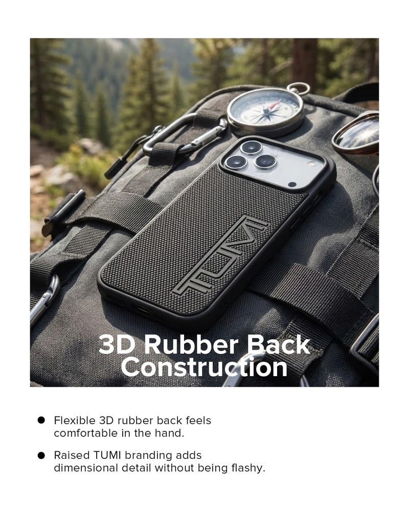 CG MOBILE TUMI [Official Licensed] Protective Case Designed for iPhone 17 Pro Max |Ballistic Pattern 3D Rubber Case -Black - Image 4