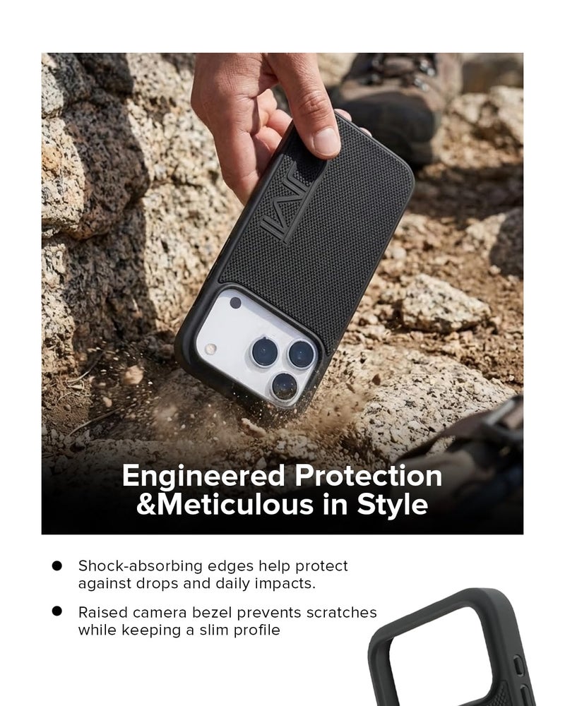 CG MOBILE TUMI [Official Licensed] Protective Case Designed for iPhone 17 Pro Max |Ballistic Pattern 3D Rubber Case -Black - Image 5