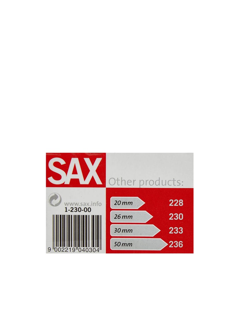 Sax مشابك ورق SAX 230 (26 مم) - 100 في العلبة، 10 علبة - 1000 قطعة في الكرتون - Image 4