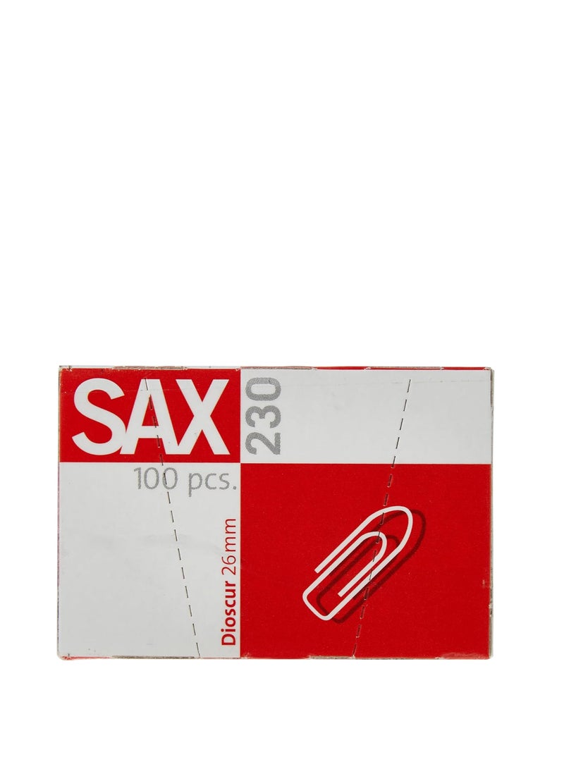 Sax مشابك ورق SAX 230 (26 مم) - 100 في العلبة، 10 علبة - 1000 قطعة في الكرتون - Image 5