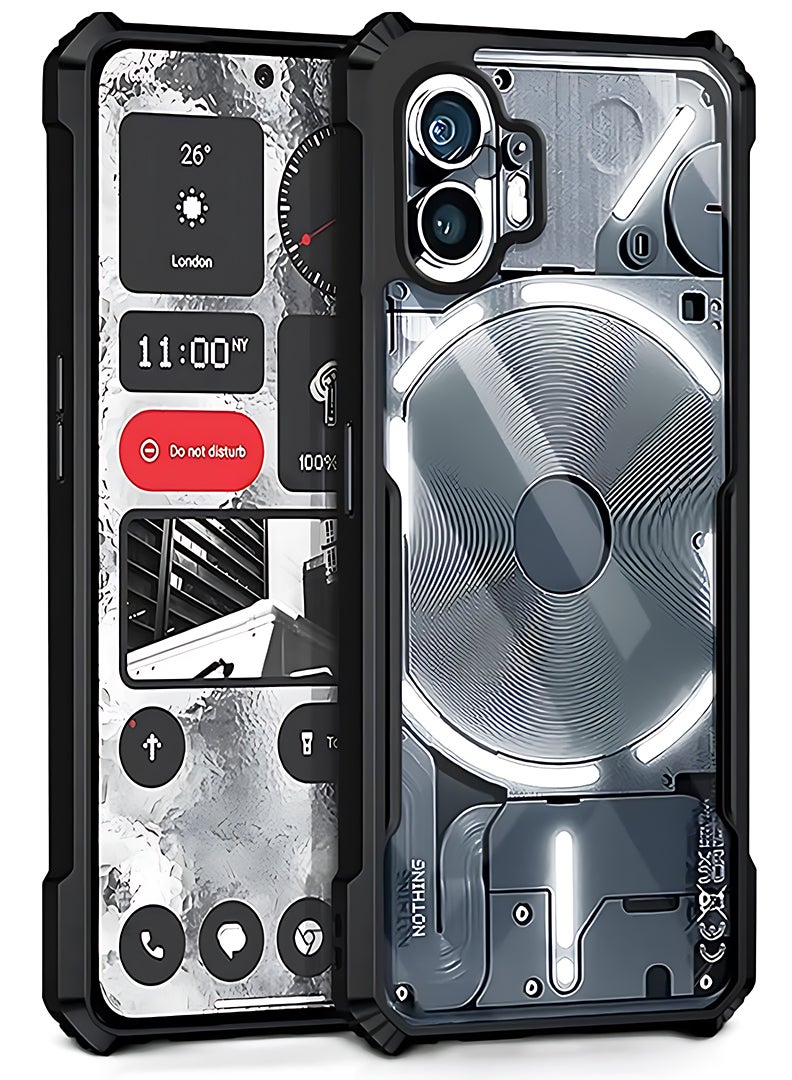 Case Up Case For Nothing 2 Back Cover Case With 360 Degree Protection, Shockproof Bumper Protective Phone Cover, Anti-Scratch Hard PC Back (Clear) - Image 1