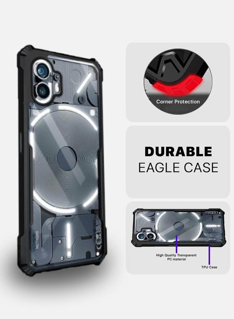 Case Up Case For Nothing 2 Back Cover Case With 360 Degree Protection, Shockproof Bumper Protective Phone Cover, Anti-Scratch Hard PC Back (Clear) - Image 3