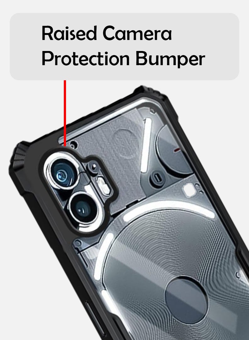 Case Up Case For Nothing 2 Back Cover Case With 360 Degree Protection, Shockproof Bumper Protective Phone Cover, Anti-Scratch Hard PC Back (Clear) - Image 5