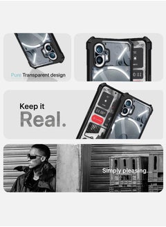 Case Up Case For Nothing 2 Back Cover Case With 360 Degree Protection, Shockproof Bumper Protective Phone Cover, Anti-Scratch Hard PC Back (Clear)  - Image 4