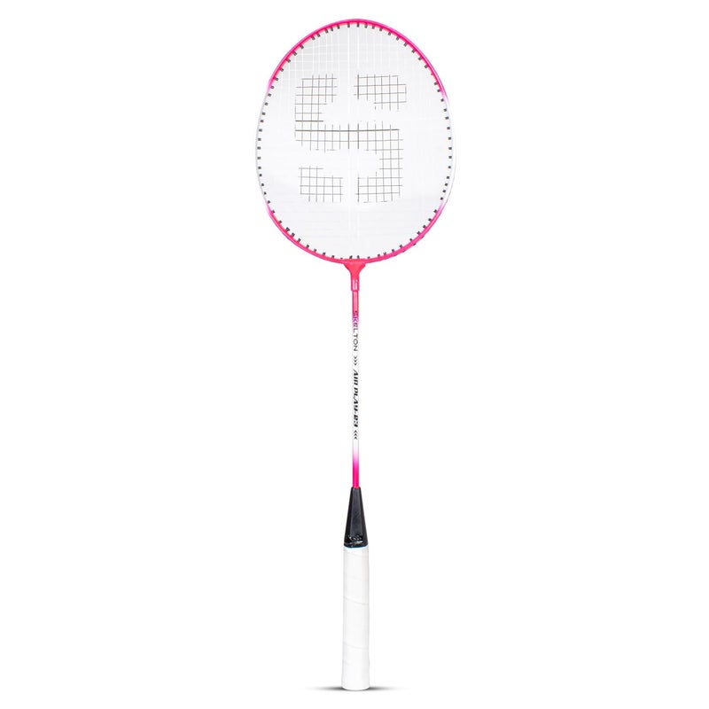 SKELETON Aluminum Badminton Light Weight Racquet,Shuttle Pack of3 | (White - Pink) - Image 2
