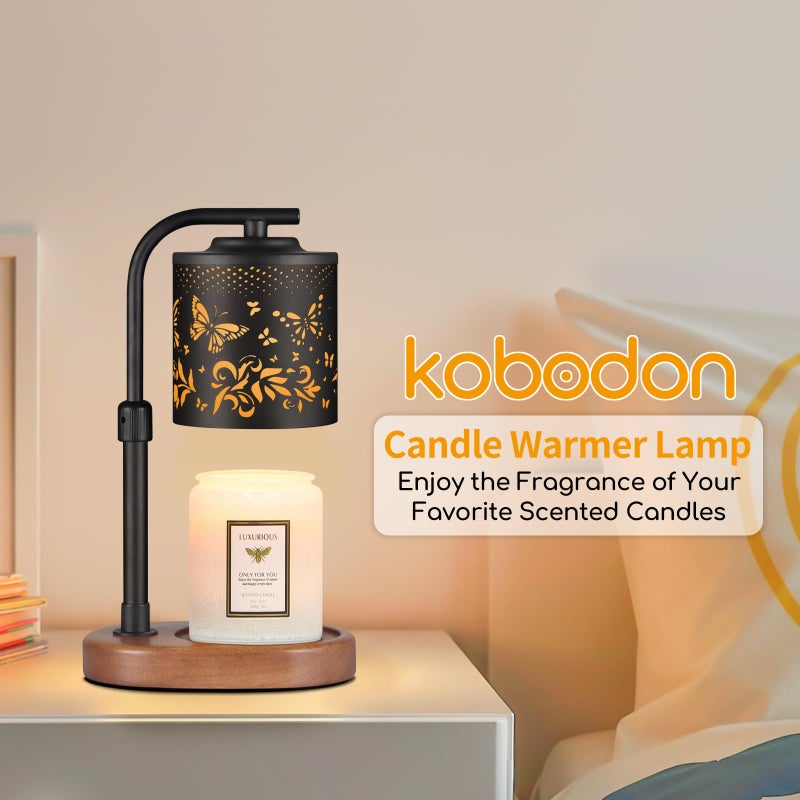 kobodon Candle Warmer Lamp with Timer,Birthday Gifts for Women Mom,Adjustable Height for Scented Jar Candles,Electric Candle Lamp Warmer for Home Decor(Butterfly) - Image 3