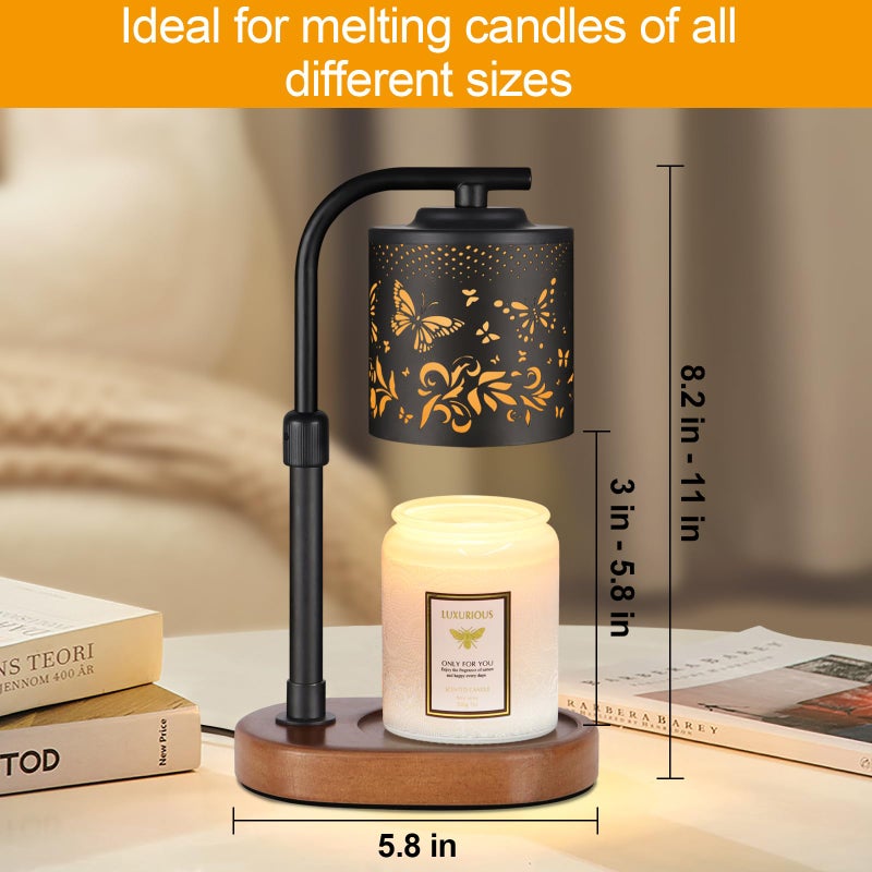 kobodon Candle Warmer Lamp with Timer,Birthday Gifts for Women Mom,Adjustable Height for Scented Jar Candles,Electric Candle Lamp Warmer for Home Decor(Butterfly) - Image 2