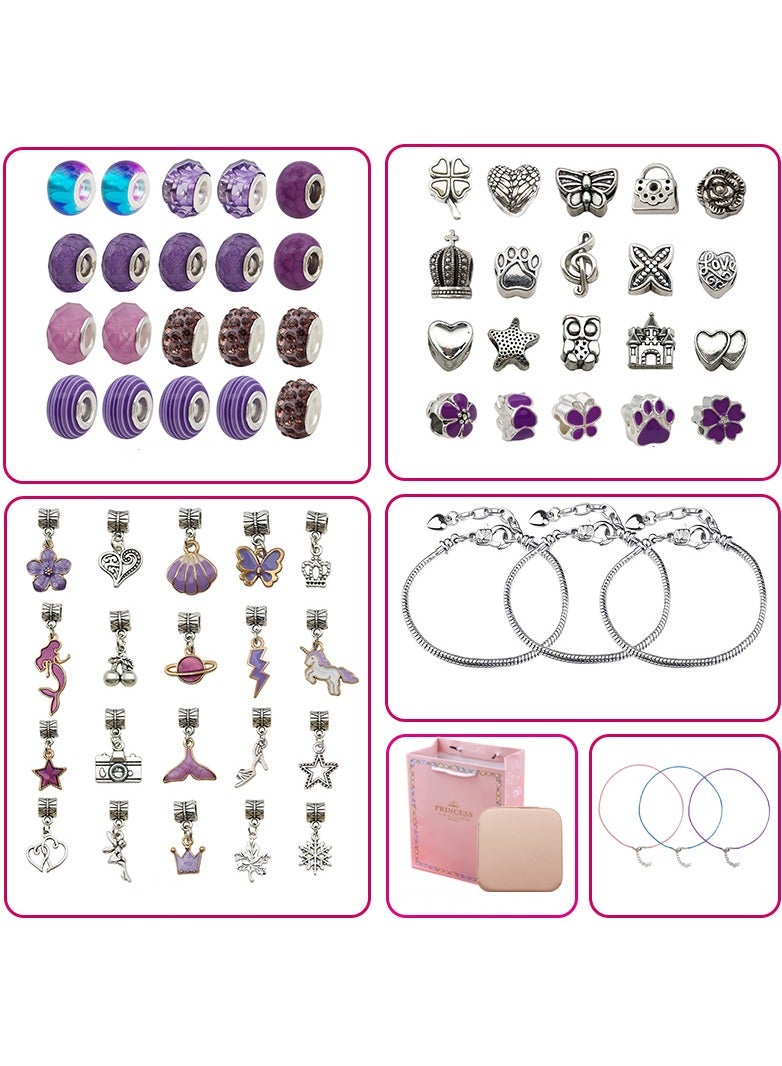 KASTWAVE DIY Charm Bracelet Making Kit Bracelet Beads Girls Jewelry Making Kit Bracelet For Kids - Image 2