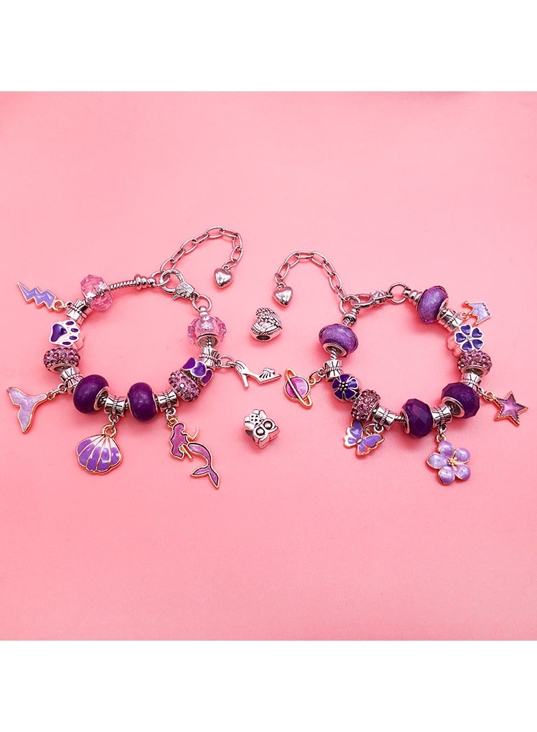 KASTWAVE DIY Charm Bracelet Making Kit Bracelet Beads Girls Jewelry Making Kit Bracelet For Kids - Image 5