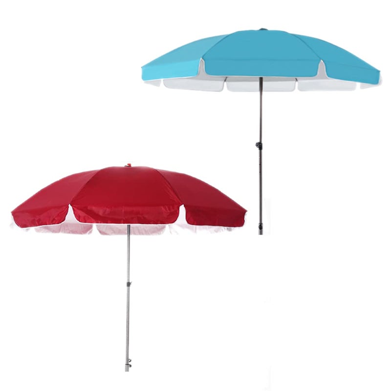 RAINPOPSON RAINPOPSON Garden Umbrella Outdoor Big Size 2 Pcs 42in WaterproofSun lite Proof Super Cloth Patio Garden Outdoor Umbrella 7ft42in Cyan Maroon Pack of 2  - Image 1