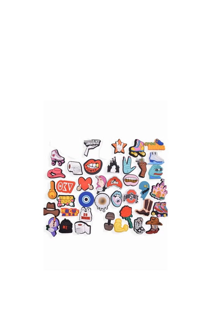 SYOSI Shoes Charms Decorations, 43 Pcs Cool Shoe Accesooties for Adults Women Men Gifts Party Favor Birthday - Image 1