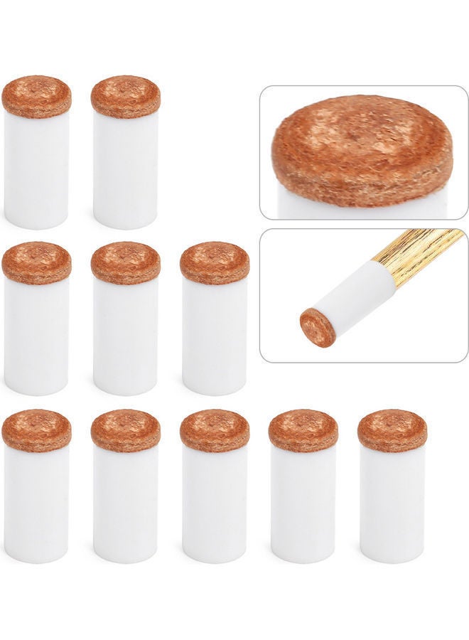 NIBEMINENT 10-Piece Billiard Cue Hard Plastic Nozzles - Image 5