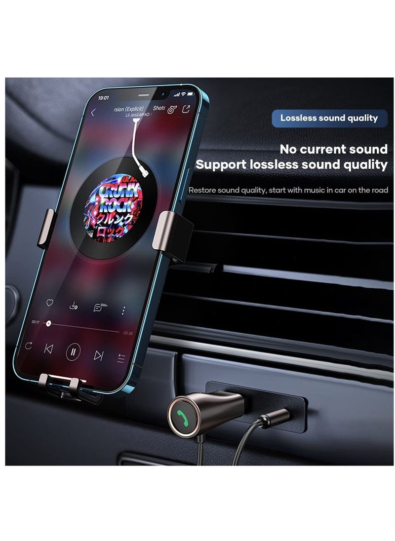 KASTWAVE - Car Bluetooth Aux Adapter 3.5mm Bluetooth Receiver 5.0 for Car, Bluetooth Adapter Wireless Receiver, Built-in Microphone for Hands-Free Calls Compatible with Car Speaker and Home Audio - Image 1
