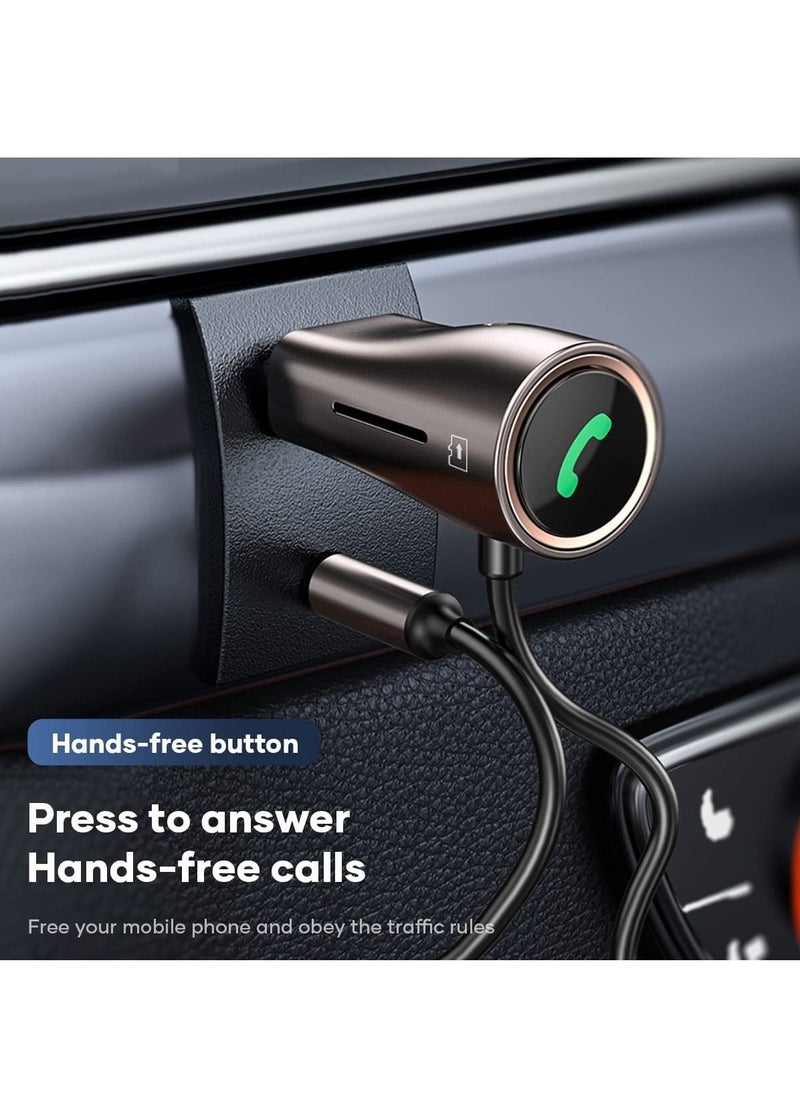 KASTWAVE - Car Bluetooth Aux Adapter 3.5mm Bluetooth Receiver 5.0 for Car, Bluetooth Adapter Wireless Receiver, Built-in Microphone for Hands-Free Calls Compatible with Car Speaker and Home Audio - Image 1