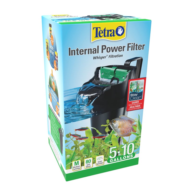 Tetra Whisper Internal Power Filter 5 To 10 Gallons, For aquariums, In-Tank Filtration With Air Pump, Black - Image 2