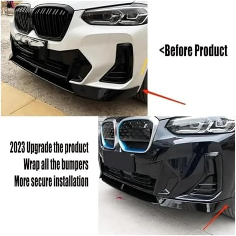 Wivplex 4-Piece Front Bumper Splitter for BMW X3 X4 - Image 2