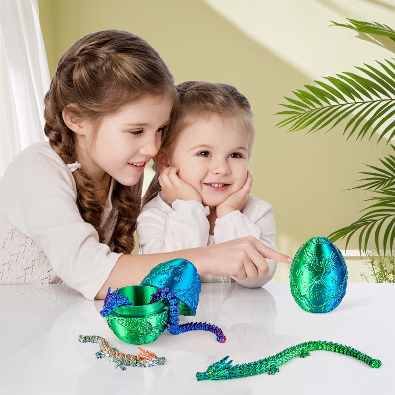 3Dgenius 3.94inch 3D Printed Dragons Egg Large Dragon Egg with 3 Dragons Inside 3D Printed Toys Dragon Toys for Kid & Adults, Easter Christmas & Home Decor - Image 5