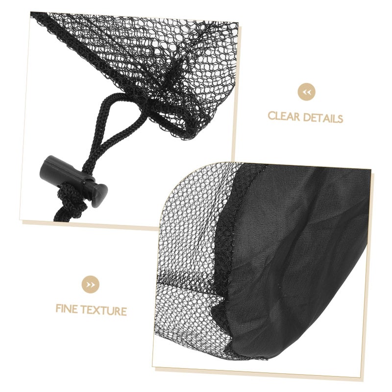 Large Capacity Mesh Beach Bag For Women Portable Toiletry Organizer Drawstring Closure - Image 4