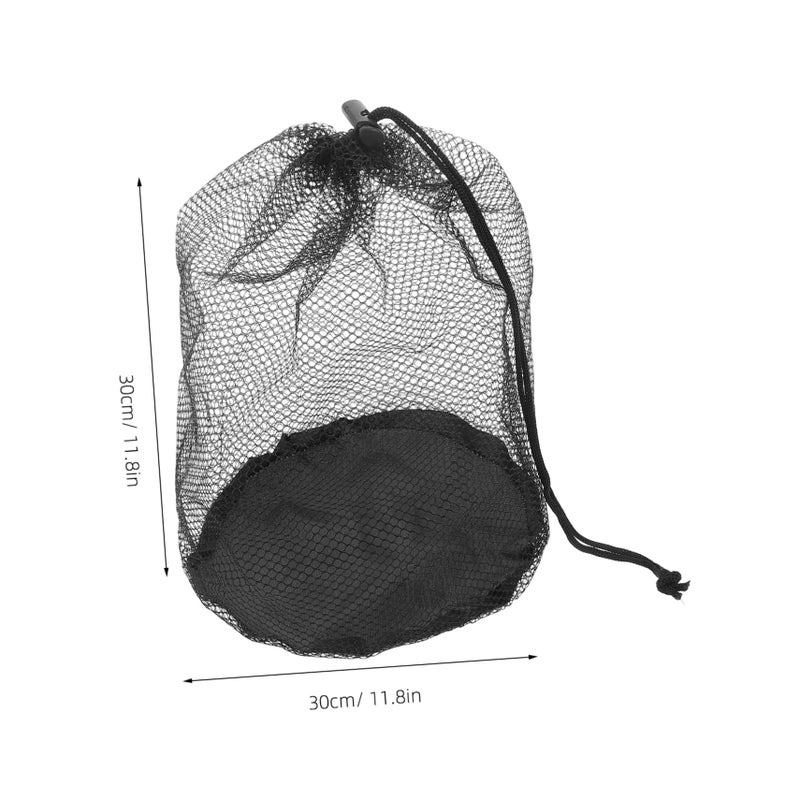 Large Capacity Mesh Beach Bag For Women Portable Toiletry Organizer Drawstring Closure - Image 3