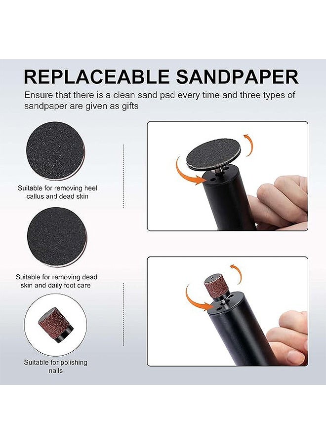 مانجي مزيل كالوس القدمين الكهربي وملف الأظافر، قابل لإعادة الشحن محمول 2 في 1 مقشر جلد نافق وطقم الأظافر خفيف الوزن للطب المنزلي (أبيض) - Image 3