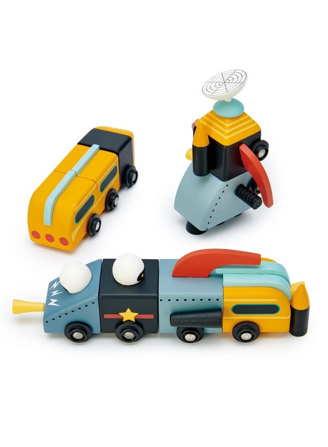 Tender Leaf Toys Space Race Mix And Match Space Themed Vehicles Toy Set Creative Pretend Play For Kids 3+ - Image 3