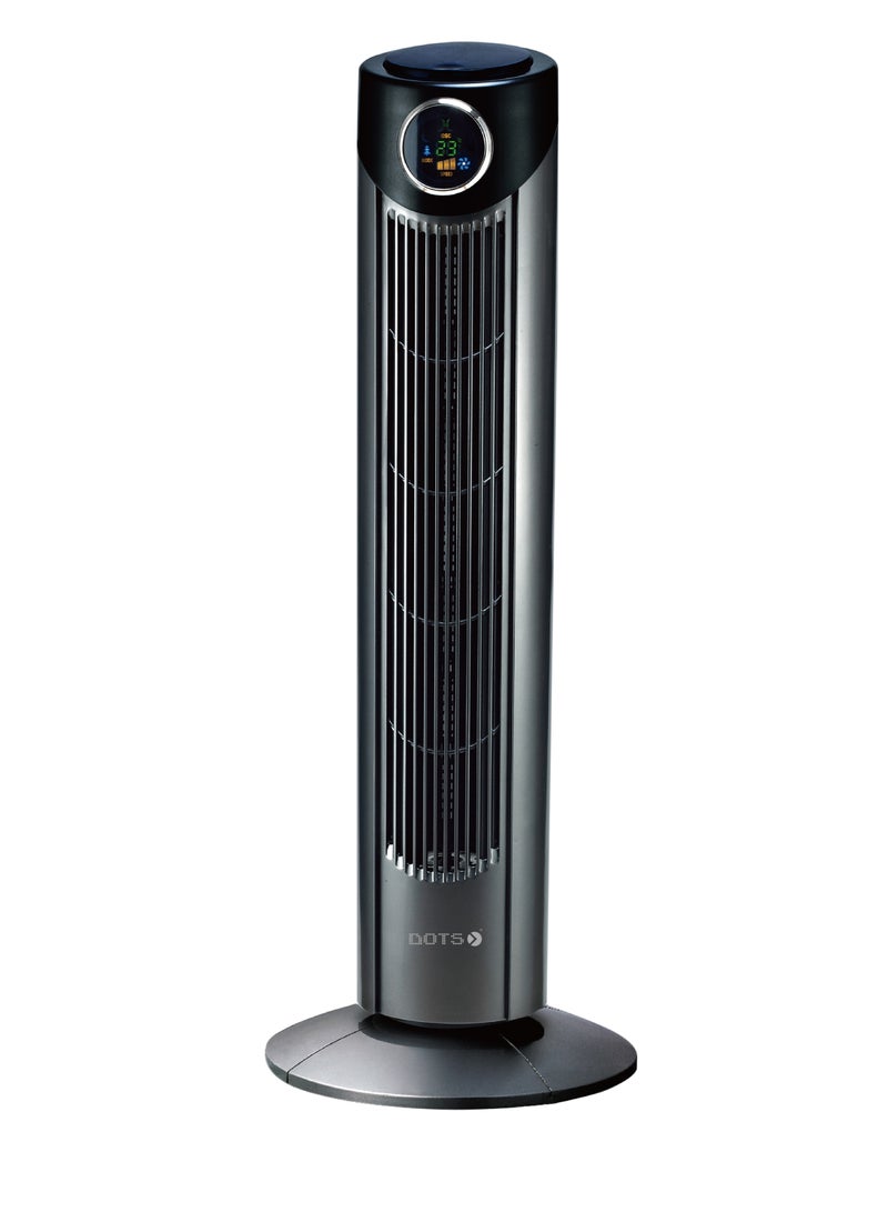 Dots Tower fan 42", 3 Speed control, 12 hours timer 45W, TTW-668R, Black - Image 1