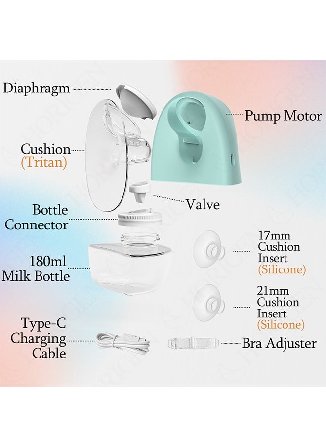 Horigen 2267K Double Green Electric Wearable Milk Pump LCD Panel 4 Modes 10 Pump Levels 180ml Bottle Suit for Short Flat Inverted Nipples Hands Free USB Rechargeable - pzsku/Z34835585E360CE3080D4Z/45/_/1699775494/6525df6c-d168-41b1-b9c1-90b3e1a83089