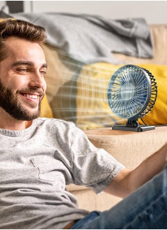 Gaiatop USB Desk Fan - Small But Powerful 3-Speed Quiet Fan, Portable Adjustable Mini Desktop Fan for Home Office Car Travel Cooling, Summer Must-Have Gift  - Image 3