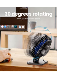 Gaiatop USB Desk Fan - Small But Powerful 3-Speed Quiet Fan, Portable Adjustable Mini Desktop Fan for Home Office Car Travel Cooling, Summer Must-Have Gift  - Image 5