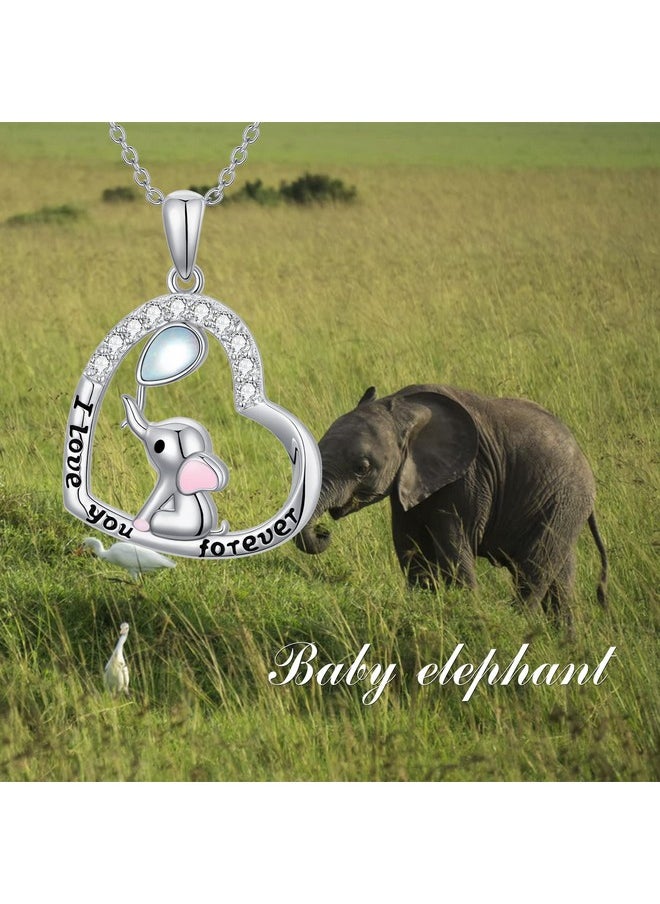 AOBOCO - Cute Giraffe Necklace Sterling Silver Crescent Moon Heart Giraffe Pendant Embellished With Crystals From Austria I Love You Forever Birthday Anniversary Giraffe Jewelry Gifts For Women2 - Image 1