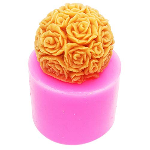 Longzang Ball Rose Silicone Candle Molds Flower Silicone Mold for Candle Making Soap Cake Craft Molds DIY - Image 2