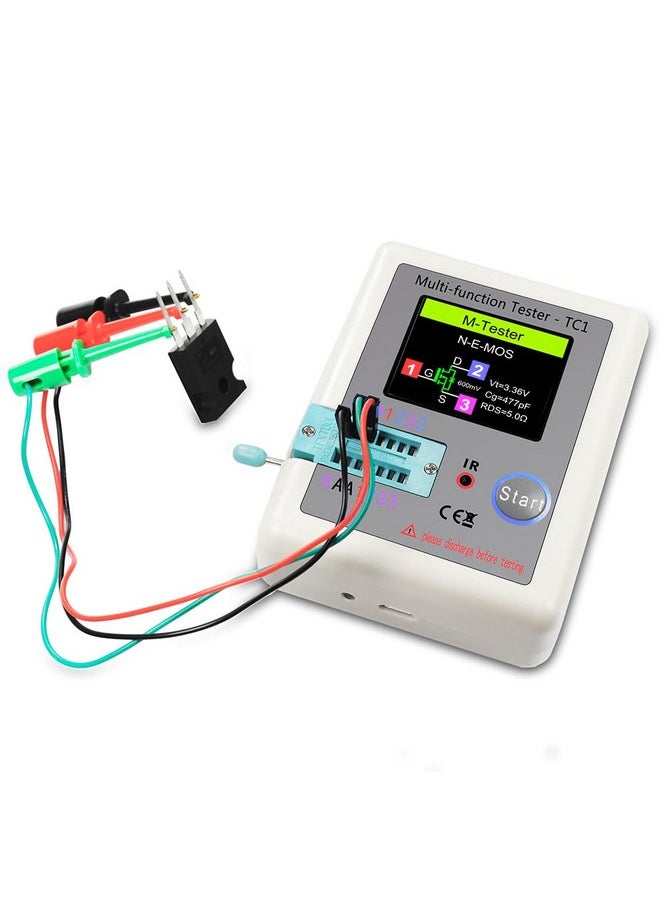 diymore diymore LCR Meter Transistor Tester,Transistor Meter,LCR-TC1 Multi-Function Transistor Capacitor Tester ESR Tester Full Color Display Automatic Checker Detector for Diode Triode LCR ESR NPN PNP  - Image 3