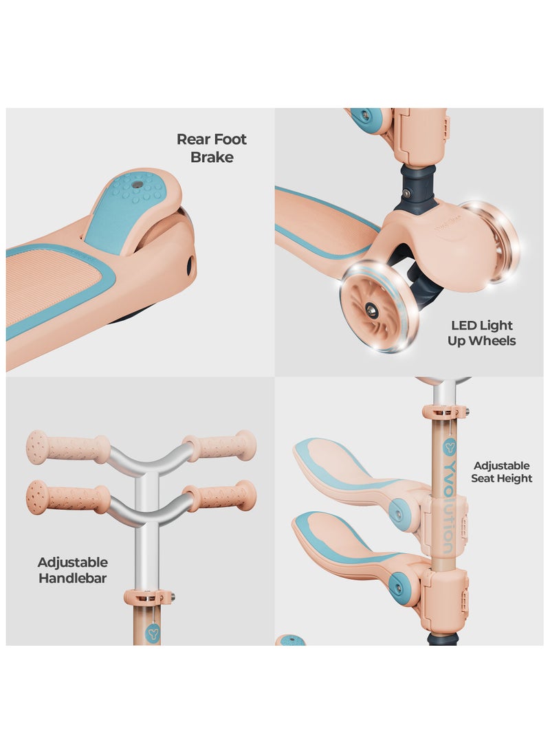 Yvolution YVolution Yglider 2in1 Peach/Blue  - Image 4