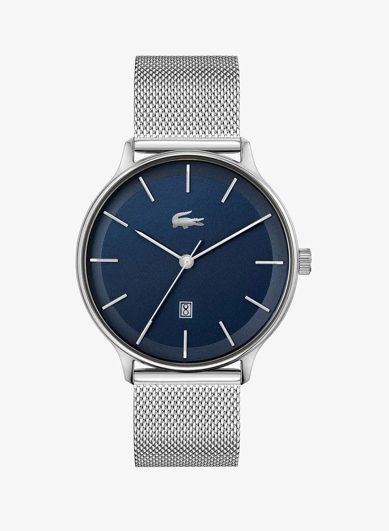 Lacoste Club Collection Analog Quartz Watch For Men With Silver Stainless Steel Mesh Bracelet - 2011200