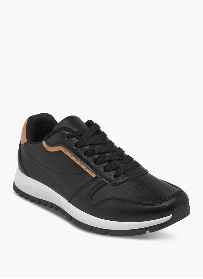 LBL by Shoexpress Men Panelled Sneakers with Lace-Up Closure  - Image 2