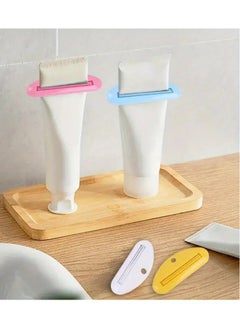 Goolsky 2pcs Toothpaste Tube Squeezer, Toothpaste Tube Clips, Manual Toothpaste Dispenser, Multifunction Facial Cleanser Dispenser Squeezer, Bathroom Accessories  - Image 4