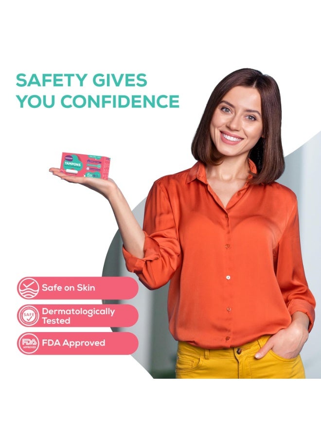 عشية أي وقت مضى سدادات قطنية عضوية 100%، لتدفق الدورة الشهرية الكثيفة، 16 قطعة، امتصاص فائق، آمنة، ناعمة ومريحة، فترات خالية من البقع، خالية من الطفح الجلدي، تمنع الرائحة، معتمدة من إدارة الغذاء والدواء الأمريكية، قابلة للتحلل البيولوجي - Image 4