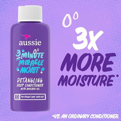 Aussie 3 Minute Miracle Moist Deep Conditioning Treatment, Travel Size 1.7 fl oz - Image 3