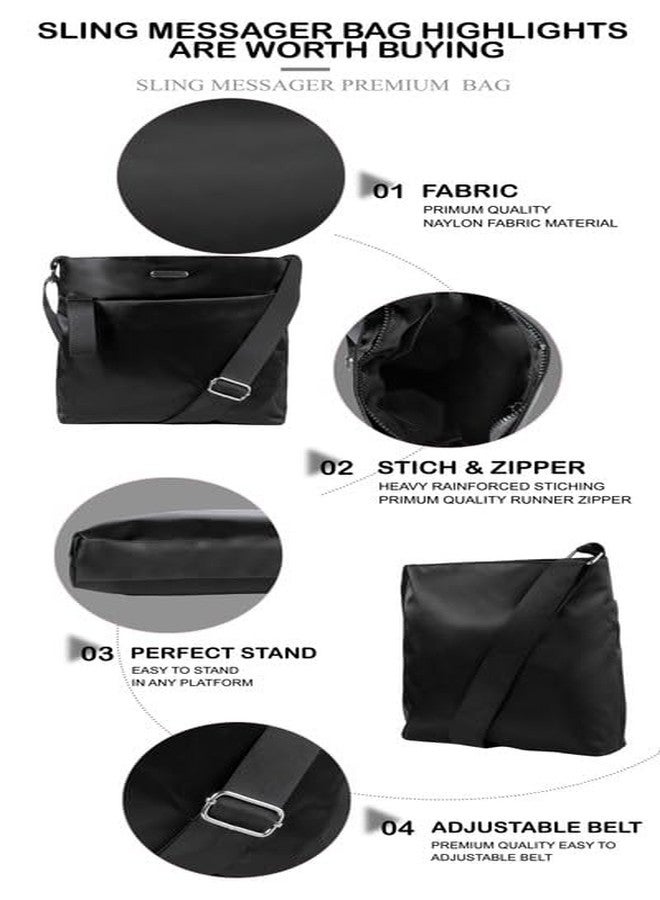 ketmart Crossbody Bag for Women Nylon Waterproof Shoulder Purse Messenger Bag(Color_Black) - Image 5