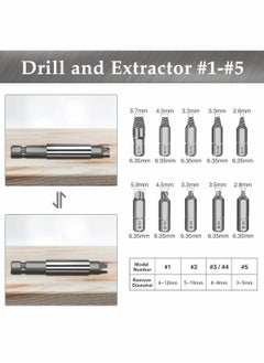 Y&D Damaged Screw Extractor, 22 Pieces Kit of Broken & Bolt Stripped Remover, Multipurpose HSS Extractor with 1 Extension Bit Holder, Socket Adapter  - Image 4