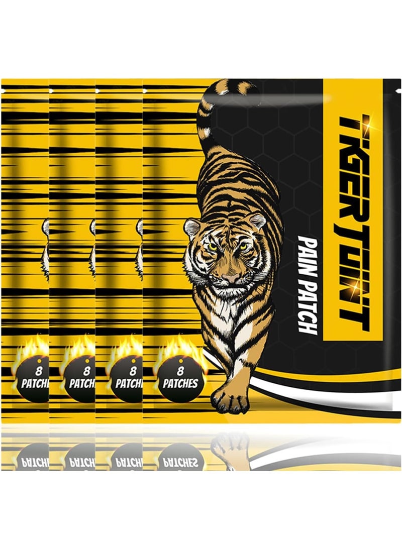 SYOSI Heat Pads for Back Pain Relief, Knee Pain Relief Patches, Chinese Tiger Patch - All Parts of The Body, Shoulder, Back, Knee, Arthritis, Bone Pain Relief Back Pain Patch (32PCS) - Image 1