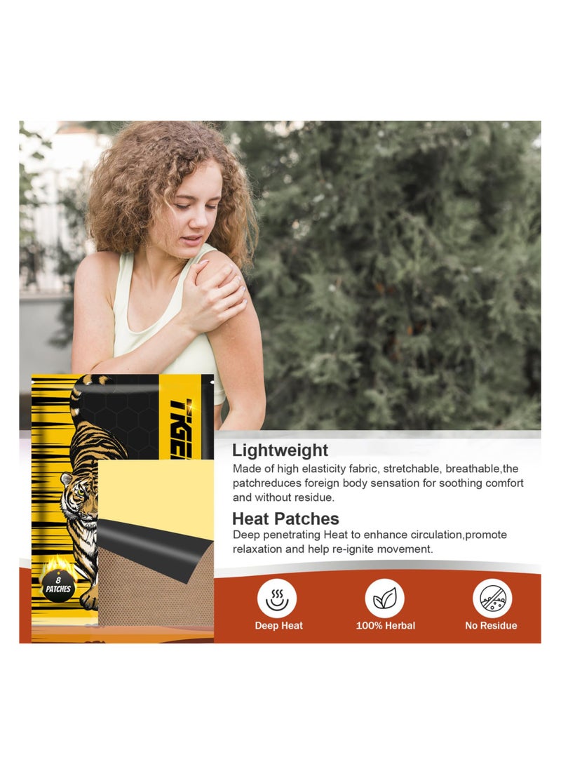 SYOSI Heat Pads for Back Pain Relief, Knee Pain Relief Patches, Chinese Tiger Patch - All Parts of The Body, Shoulder, Back, Knee, Arthritis, Bone Pain Relief Back Pain Patch ( 32PCS )  - Image 4