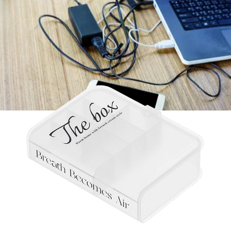 Transparent Desktop Organizer Box For Cord Storage And Charger Case Home Decoration - Image 4