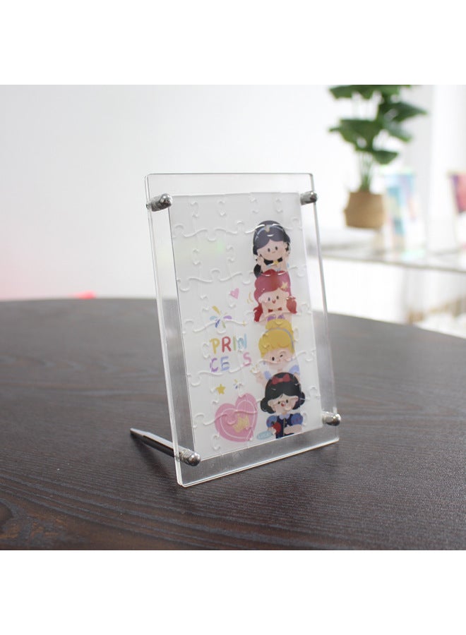 اللون الاكريليك بازل قطع صور DIY بها بنفسك ستار الطرفية صورة الجدول هدية عيد الحب إلى الشكل-اللون: 30*30 سنتيمتر أسفل شفاف - Image 1