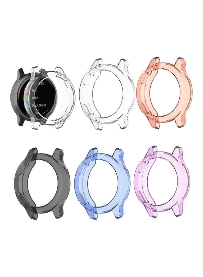 إسكدنيا حافظة حماية مصنوعة من البولي يوريثان الحراري مزوة بإطار ومناسبة لساعة جارمين أكتيف فيفو 4 9.7x6.8x1.3سم أبيض شفاف - Image 2