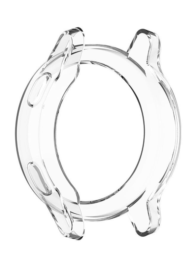 إسكدنيا حافظة حماية مصنوعة من البولي يوريثان الحراري مزوة بإطار ومناسبة لساعة جارمين أكتيف فيفو 4 9.7x6.8x1.3سم أبيض شفاف - Image 5