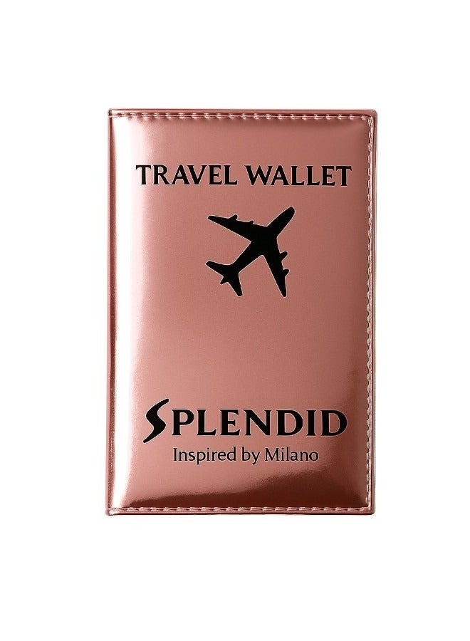 إسبليندد محفظة السفر سبلينديد بريق تسع حتى 5 كروت مع جيب للباسبور وجيبين للكاش روز - Image 1