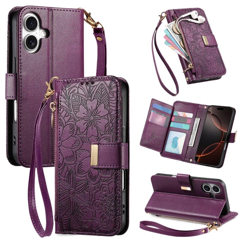 PU Protective Case for iPhone XS Max with Drop Protection and Kickstand plus Shockproof plus Strong Magnetic plus Scratch Resistant in Purple - ModaStar - Image 1